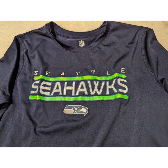 Seattle Seahawks NFL Lightweight Logo Short Sleeve T-shirt Youth Large - Picture 2 of 7